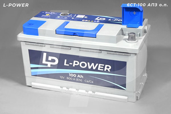 Аккумулятор Кайнар "L-POWER" +справа 6СТ-100 АПЗ о.п.