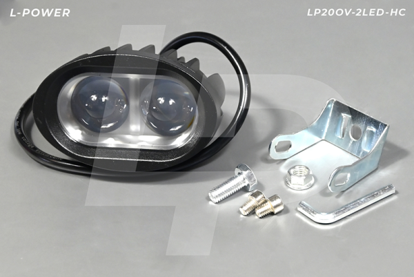 Фара доп. рабочая овальная, направленный свет, 2 диода, 20W (96х71х80) LED 12/24V L-POWER LP20OV-2LED-HC