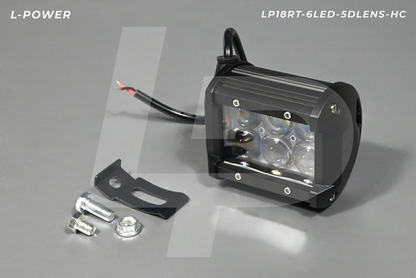 Фара доп. рабочая прямоугольная, направленный свет, 6 диодов, линз. 18W LED 12/24V L-POWER LP18RT-6LED-5DLENS-HC