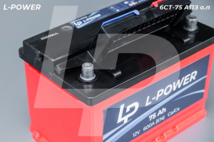 Аккумулятор Кайнар "L-POWER" +справа 6СТ-75 АПЗ о.п.