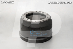 AZ9112340006 Барабан тормозной задний HOWO, SHACMAN, отбалансирован L-POWER LPAZ991-12340006