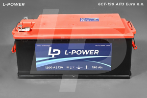 Аккумулятор Кайнар "L-POWER" +справа болт 6СТ-190 АПЗ Euro п.п.