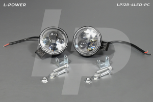 Фара доп. рабочая круглая, рассеиваемый свет, 4 диода, 12W (82х120х52) LED12/24V L-POWER LP12R-4LED-PC