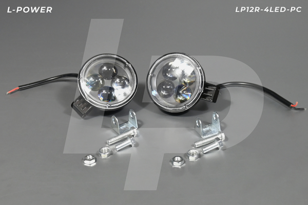 Фара доп. рабочая круглая, рассеиваемый свет, 4 диода, 12W (82х120х52) LED12/24V L-POWER LP12R-4LED-PC