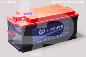 Аккумулятор Кайнар "L-POWER" +слева конус 6СТ-190 АПЗ Euro о.п.