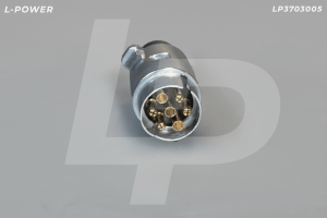 Вилка электрическая, металл, 12В, 7 контактов L-POWER LP3703005