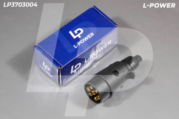 Вилка электрическая, пластик, 12В, 7контактов L-POWER LP3703004