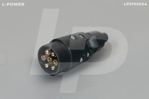 Вилка электрическая, пластик, 12В, 7контактов L-POWER LP3703004