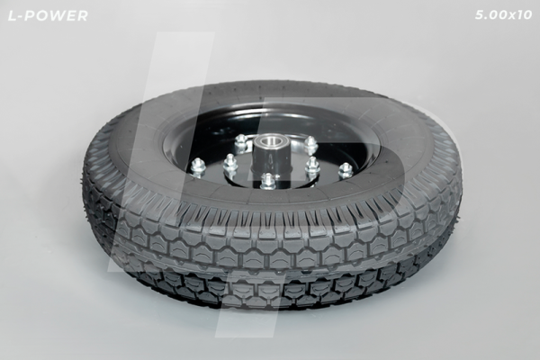 5.00х10 Колесо опорное в сб. 5.00х10 (под ось 25мм) оборудования щеточного УМДУ-80/82 L-POWER LP315001025