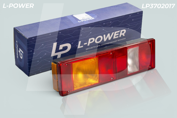 LP3702017 Фонарь задний левый (+подсветка) байонет сбоку (ан. 7472.3716-08) L-POWER LP3702017