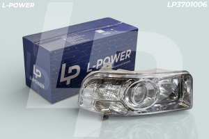 Блок-фара правая МАЗ с ДХО (ан.112.10.30.3711, 30.3775-20) L-POWER LP3701006