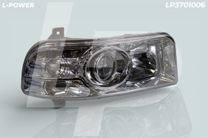 Блок-фара правая МАЗ с ДХО (ан.112.10.30.3711, 30.3775-20) L-POWER LP3701006