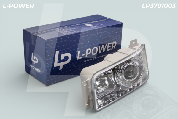 Блок-фара левая с ДХО (ан. 112.10.30.3711-09) L-POWER LP3701003
