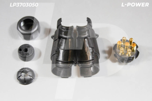 Вилка электрическая, пластик, 12В, 7 контактов L-POWER LP3703050