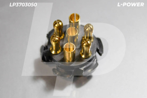 Вилка электрическая, пластик, 12В, 7 контактов L-POWER LP3703050