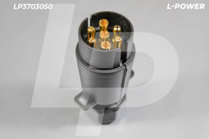 Вилка электрическая, пластик, 12В, 7 контактов L-POWER LP3703050