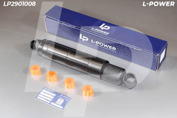 А1-300/475.2905006, 15.2905006-21 Амортизатор передний/задний 300/475 МАЗ, КАМАЗ, УРАЛ (PU втулки!) L-POWER LP2901008PU
