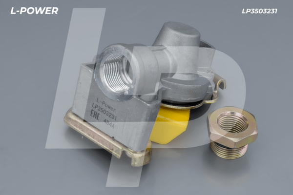64226-3521111-10 Головка соединительная автомат. (с клапаном, от тягача), желтая крышка, М22/М16 L-POWER LP3503231