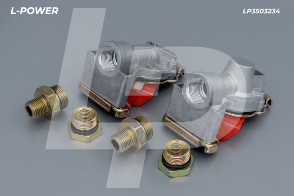 64226-3521110-10, 64226-3521113-10 Комплект соедин. головок ПАЛМ М22/М16 (комплект тягач/прицеп, красные крышки) L-POWER LP3503234