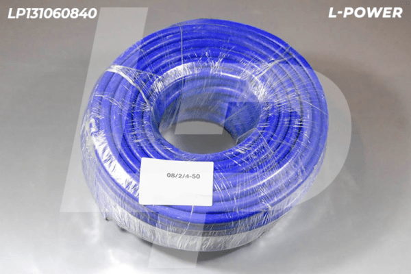 08/2/4-50 Рукав силиконовый 2 слоя арм., стенка 4.0 мм, d 08 мм (тосол) L-POWER LP131060840