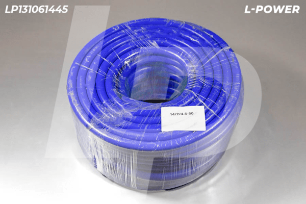 14/2/4.5-50 Рукав силиконовый 2 слоя арм., стенка 4.5 мм, d 14 мм (тосол) L-POWER LP131061445