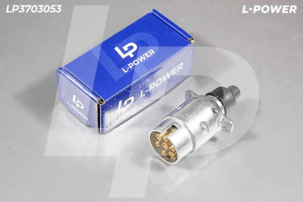 Вилка электрическая, металл, 12В, 7 контактов L-POWER LP3703053