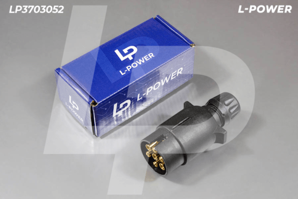 LP3703052 Вилка электрическая, пластик, винт. фикс. кабеля 12В, 7кон. ПС300 L-POWER LP3703052