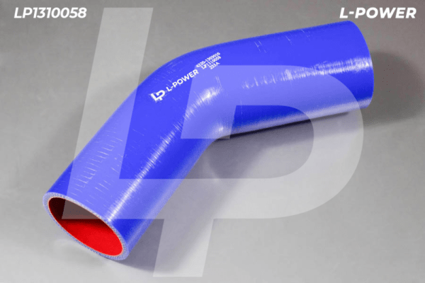 4320-1303010 Патрубок 60х100-120 силикон синий радиатора верхний УРАЛ L-POWER LP1310058