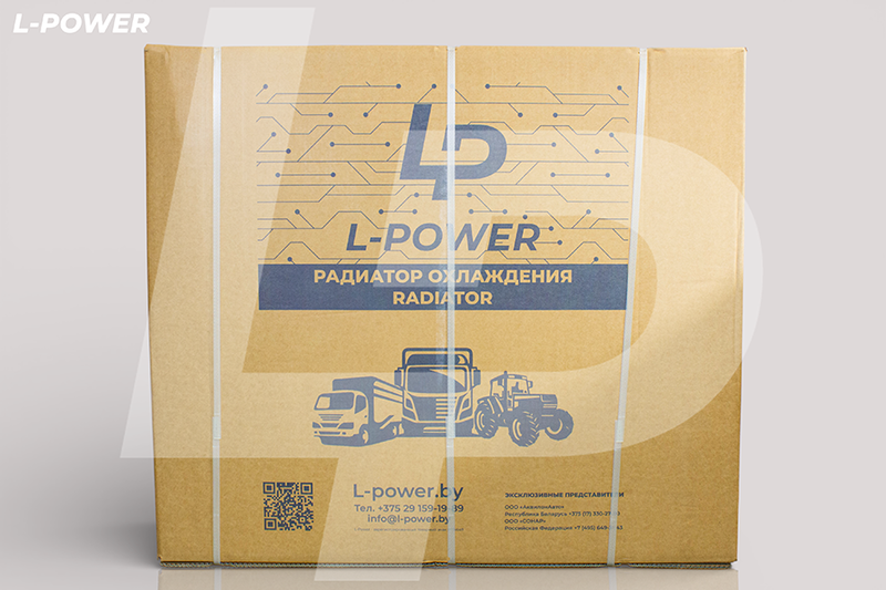 4370-1301010 Радиатор алюминиевый МАЗ 3 рядный (56 мм) L-POWER LP1302370