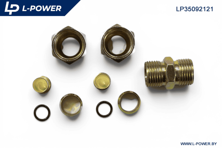 Ремкомплект (фурнитура) трубки ПВХ Ф12,к-т из 9 наим. L-POWER LP35092121
