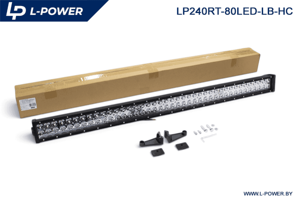 Фара доп. (рабочая) БАЛКА., направленный свет,80 диода, 240W, LED 1050х65х85 12/24V L-POWER LP240RT-80LED-LB-HC