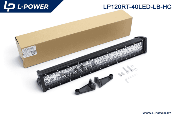 Фара доп. (рабочая) БАЛКА., направленный свет,40 диода, 120W, 520х65х85 LED 12/24V L-POWER LP120RT-40LED-LB-HC